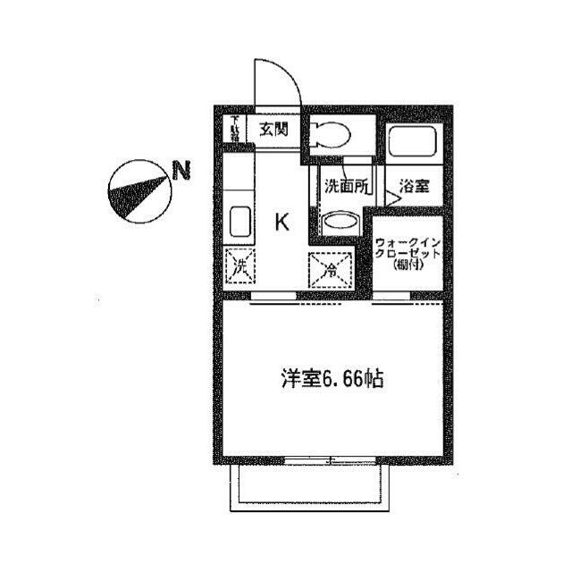 コーラルヒルズ東戸塚シングルステージ 1F号室 間取り