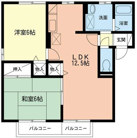 ジュネス 201号室 間取り