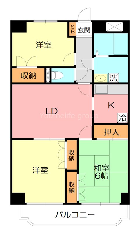 プラザ藤豊 506号室 間取り