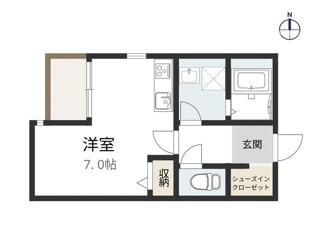N’s ROOM 201号室 間取り