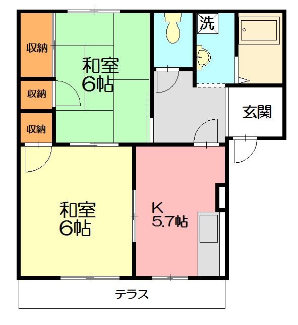 ブルーパレス深石 202号室 間取り