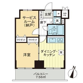 ライオンズマンション平塚宝町 302号室 間取り