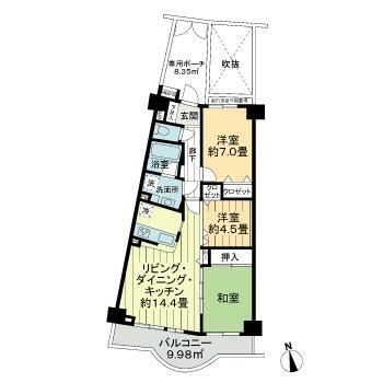 ライオンズマンション逗子披露山公園 510号室 間取り