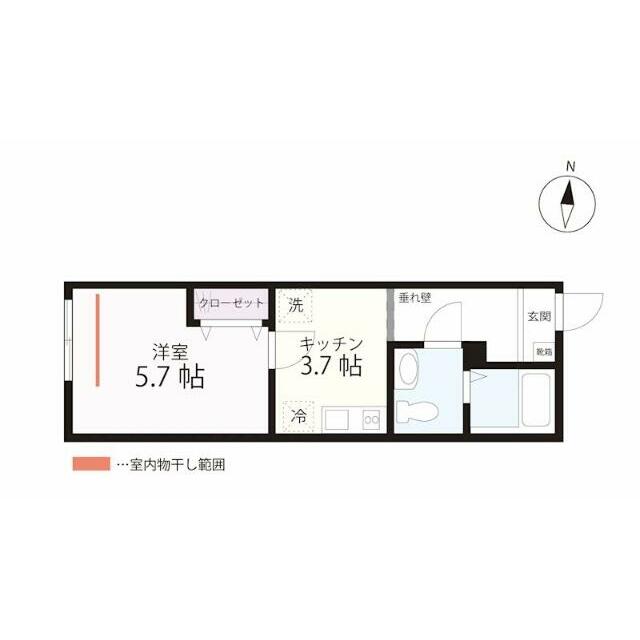 QUIET CRAB HOUSE 本郷台ⅡA号棟(仮) 203号室 間取り