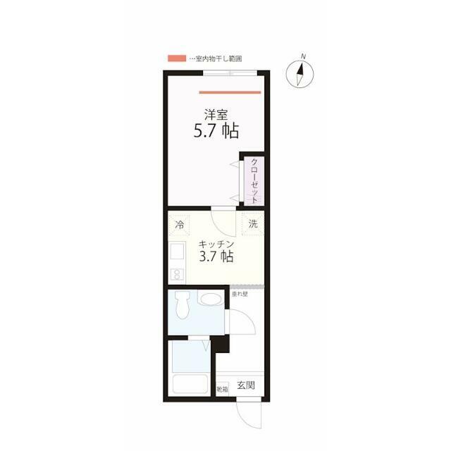 ＱＵＩＥＴ　ＣＲＡＢ　ＨＯＵＳＥ　本郷台ⅡＢ号棟（仮） 201号室 間取り