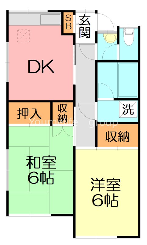 的場アパート厚木駅前 間取り