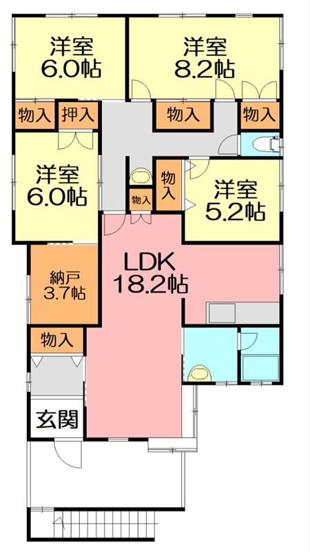 桝屋Ⅱ 2階号室 間取り