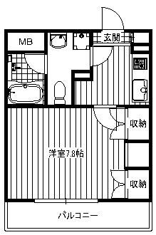 湘南台Ｎビル 2F号室 間取り