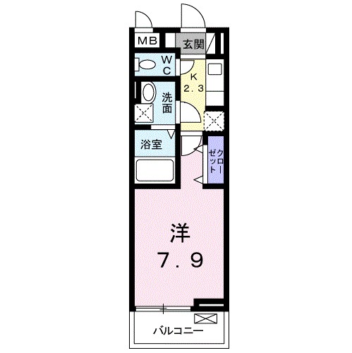 ジュネス K 202号室 間取り