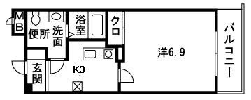 エスポワール楓 404号室 間取り