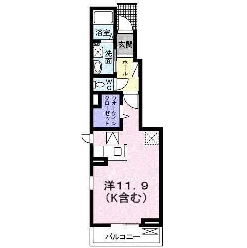 アグリ ウェイ Ⅱ 102号室 間取り