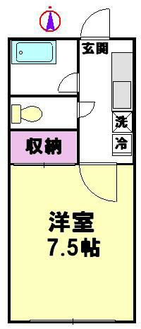 第一コーポ秀美 107号室 間取り
