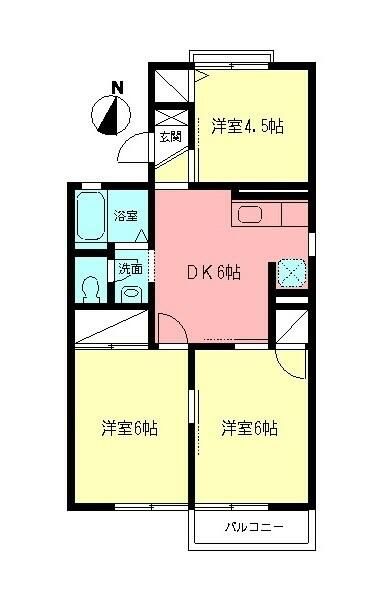 エステート山室 201号室 間取り