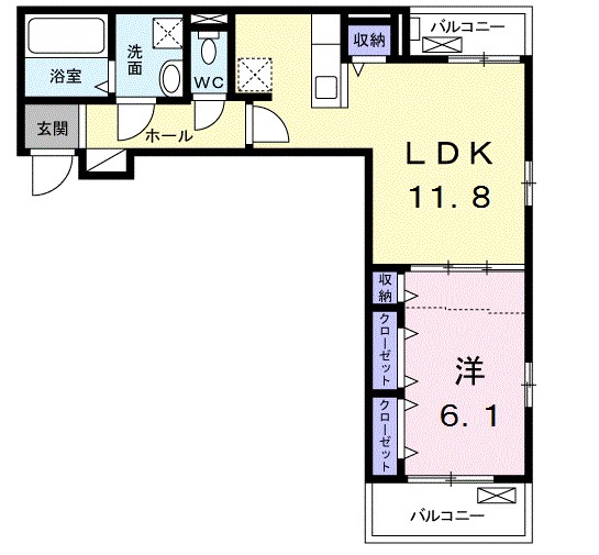 ベル アンジュ 203号室 間取り