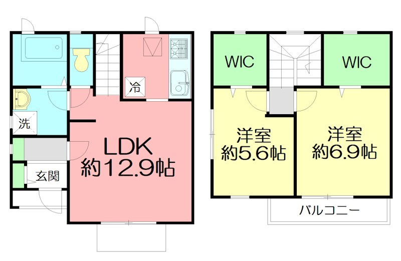 アイリス六番館 1号室 間取り