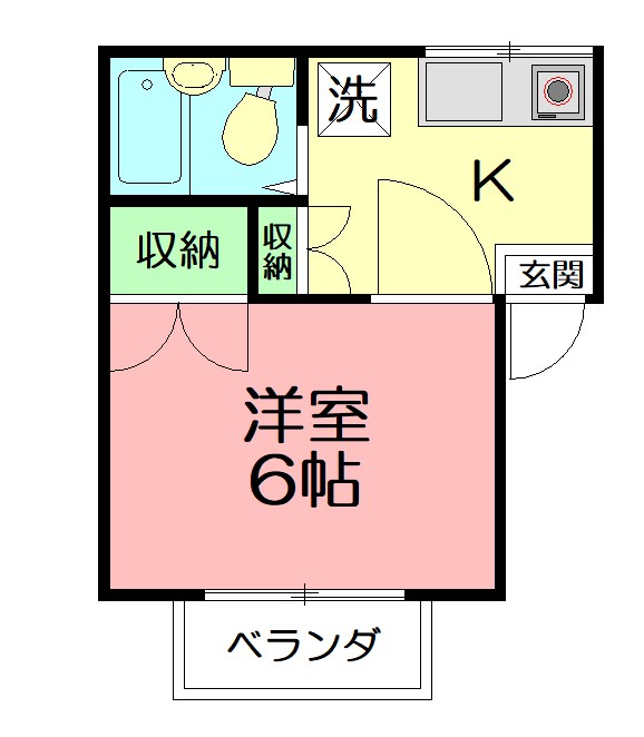 伊勢原シティーハウス 203号室 間取り