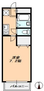 カンパーニュ北矢 102号室 間取り