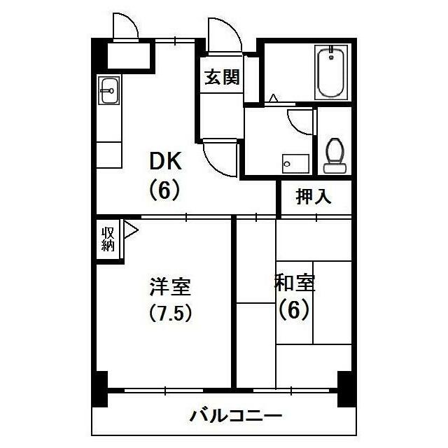 グリーンフィル 203号室 間取り
