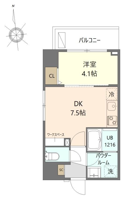 マイシティ厚木中町 504号室 間取り