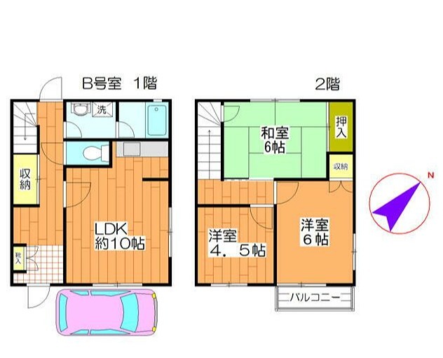 Ｓコート B号室 間取り