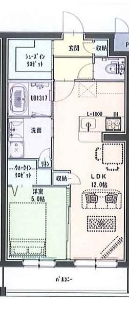リリーコート本厚木 105号室 間取り
