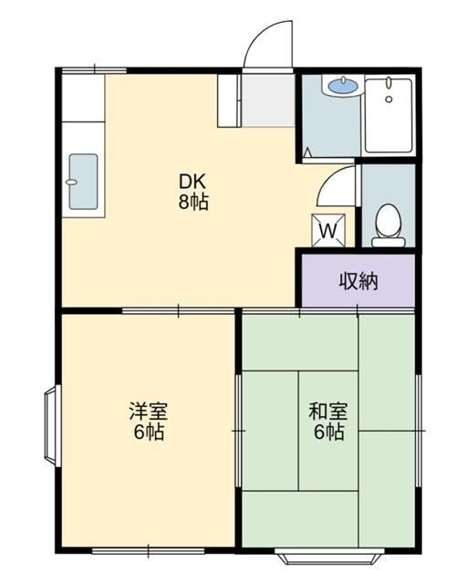 コスモヒルA 105号室 間取り