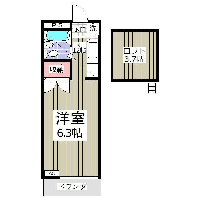 スペースぬるみず 202号室 間取り