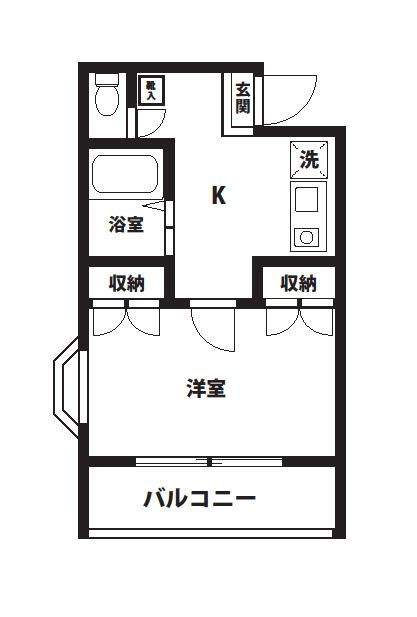 ルフィーノ妻田 2-D号室 間取り