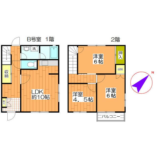 Sコート B号室 間取り