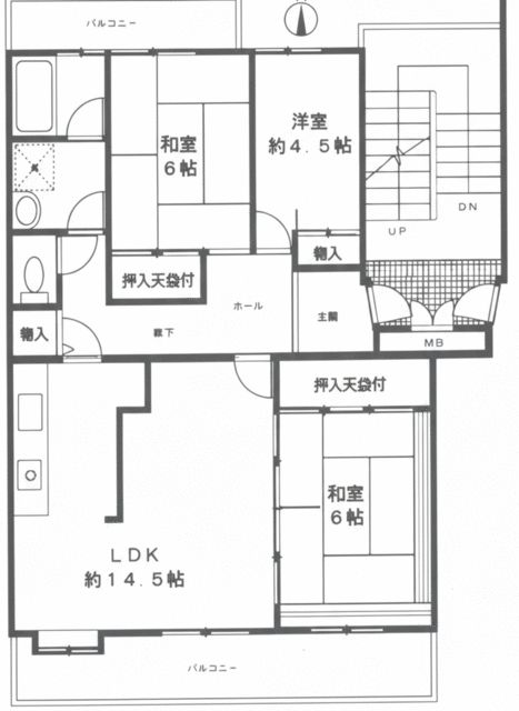 厚木ニューシティー森の里くすのき台団地 104号室 間取り