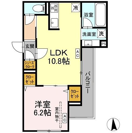 エスペリア栄町 205号室 間取り