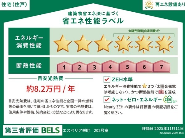 エスペリア栄町 省エネ性能ラベル