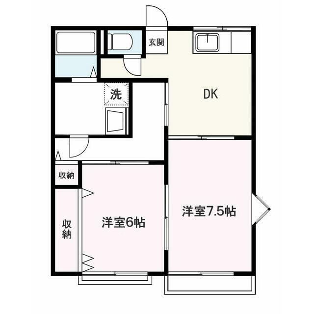 セレストK 201号室 間取り