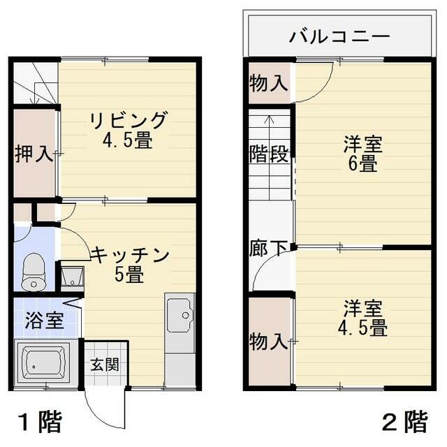 コーポ渡辺 03号室 間取り