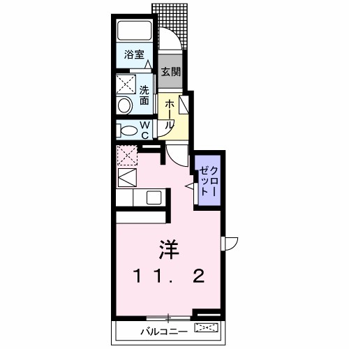 リバージュ厚木Ⅴ 101号室 間取り