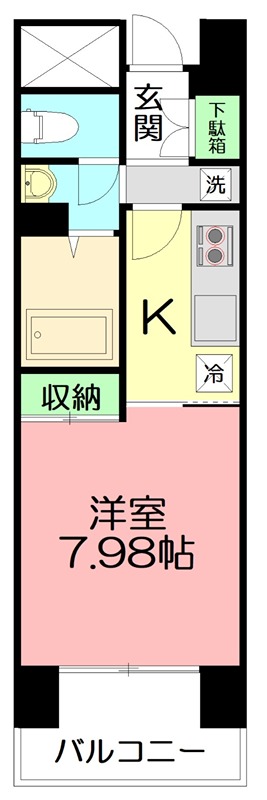 コンソラーレ本厚木 603号室 間取り