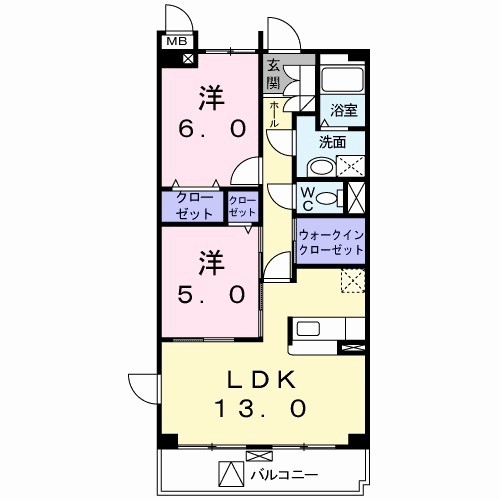 パラッツオ 104号室 間取り