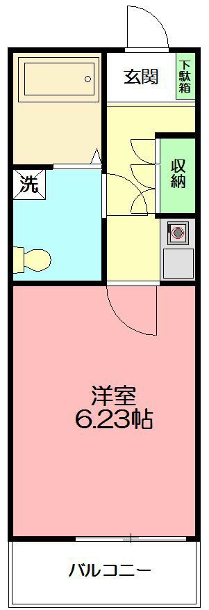 フェリオ本厚木 101号室 間取り