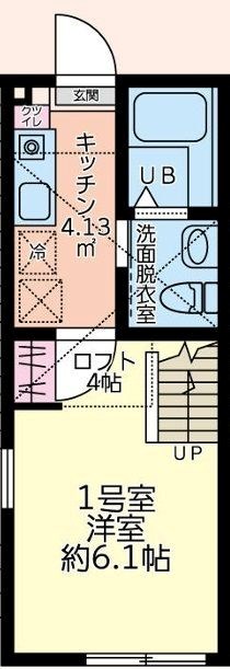 メゾンマグノリア 201号室 間取り