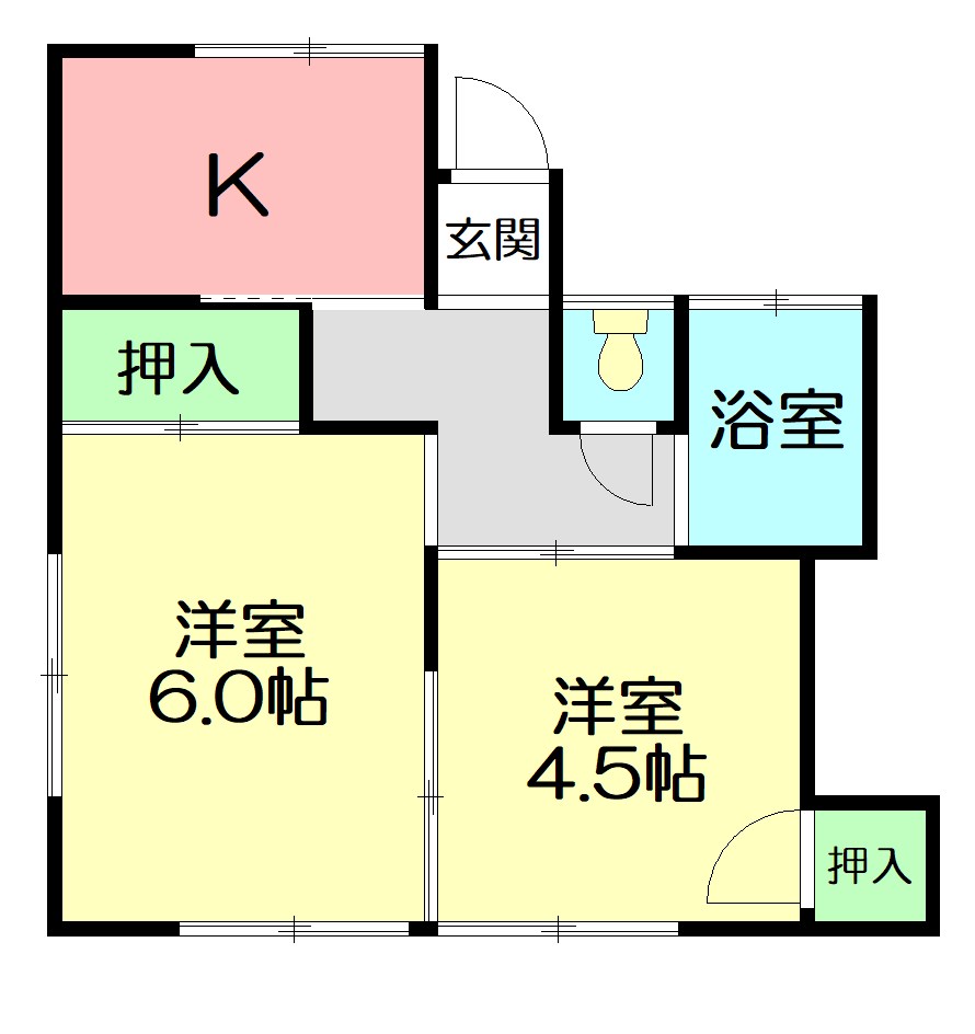 アーバン辰巳 202号室 間取り