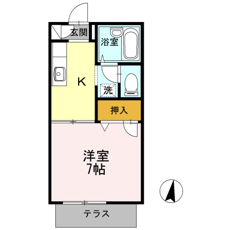 エーデルハイム Ⅰ 101号室 間取り