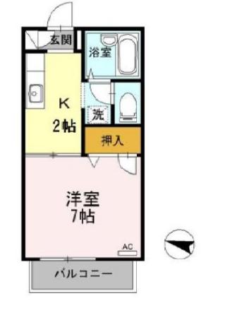 エーデルハイム　Ⅱ 203号室 間取り