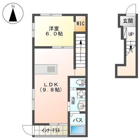 ローズ ルミナス 0205号室 間取り