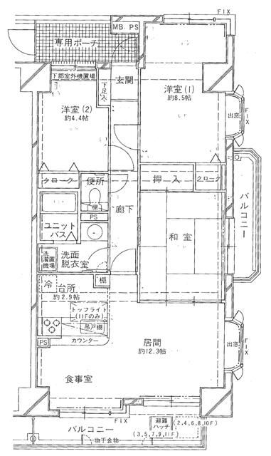 シーサイド片瀬江ノ島 間取り