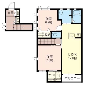グランドカーサ みずき 202号室 間取り