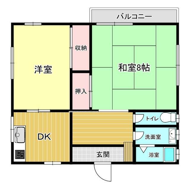 逗子市小坪アパート 201号室 間取り