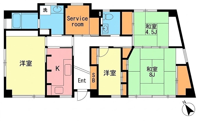 白朋ビル 3F号室 間取り