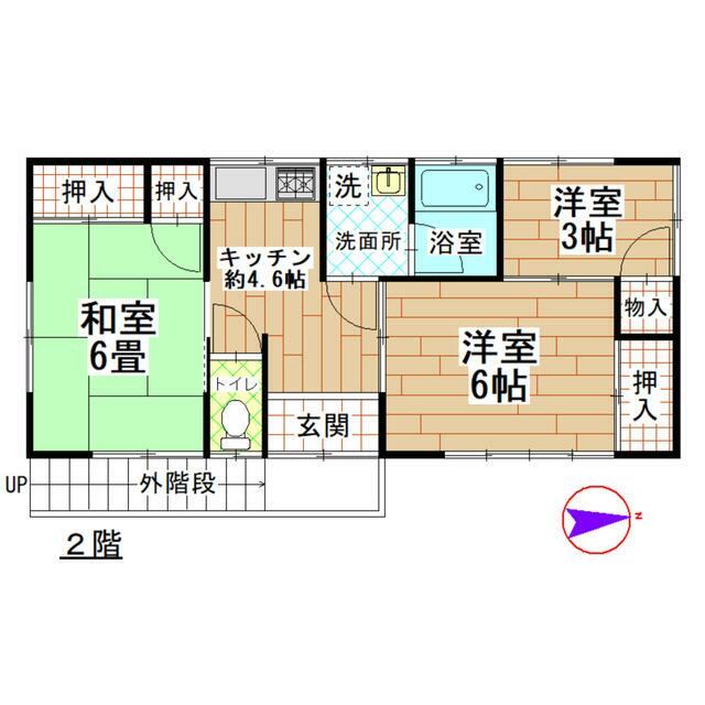 ハイツＭ 2F号室 間取り