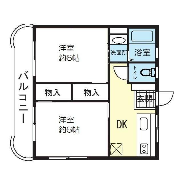 コーポ緑が浜 101号室 間取り