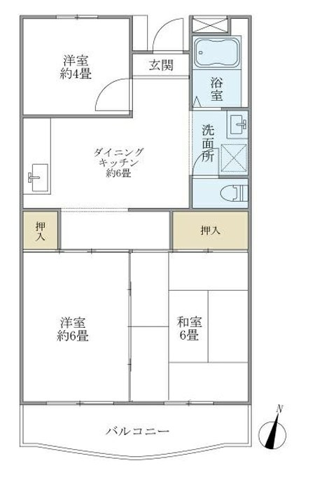 若尾山ハイツ 305号室 間取り